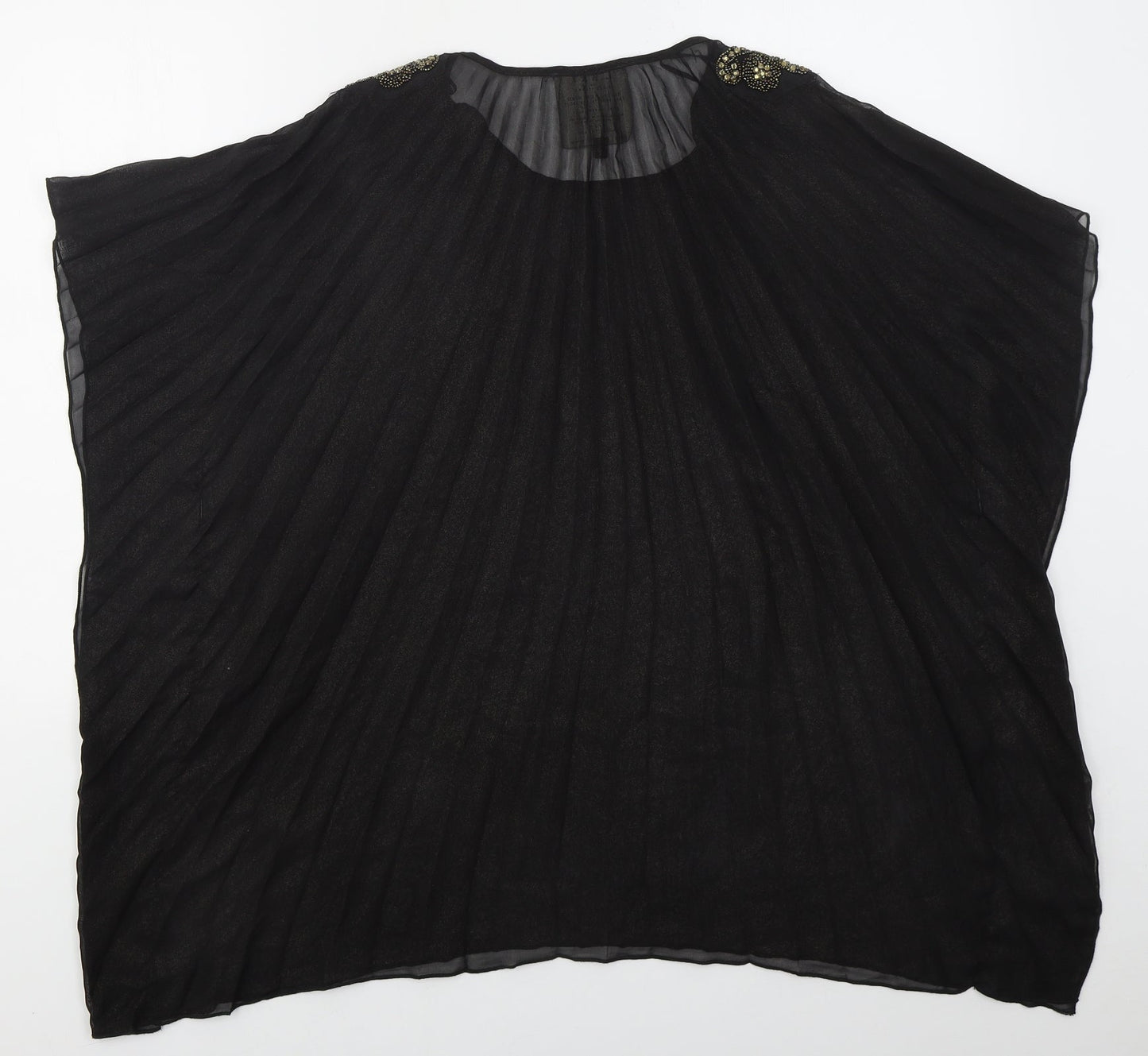 River Island Womens Black  Polyester Basic Blouse Size 10 Round Neck
