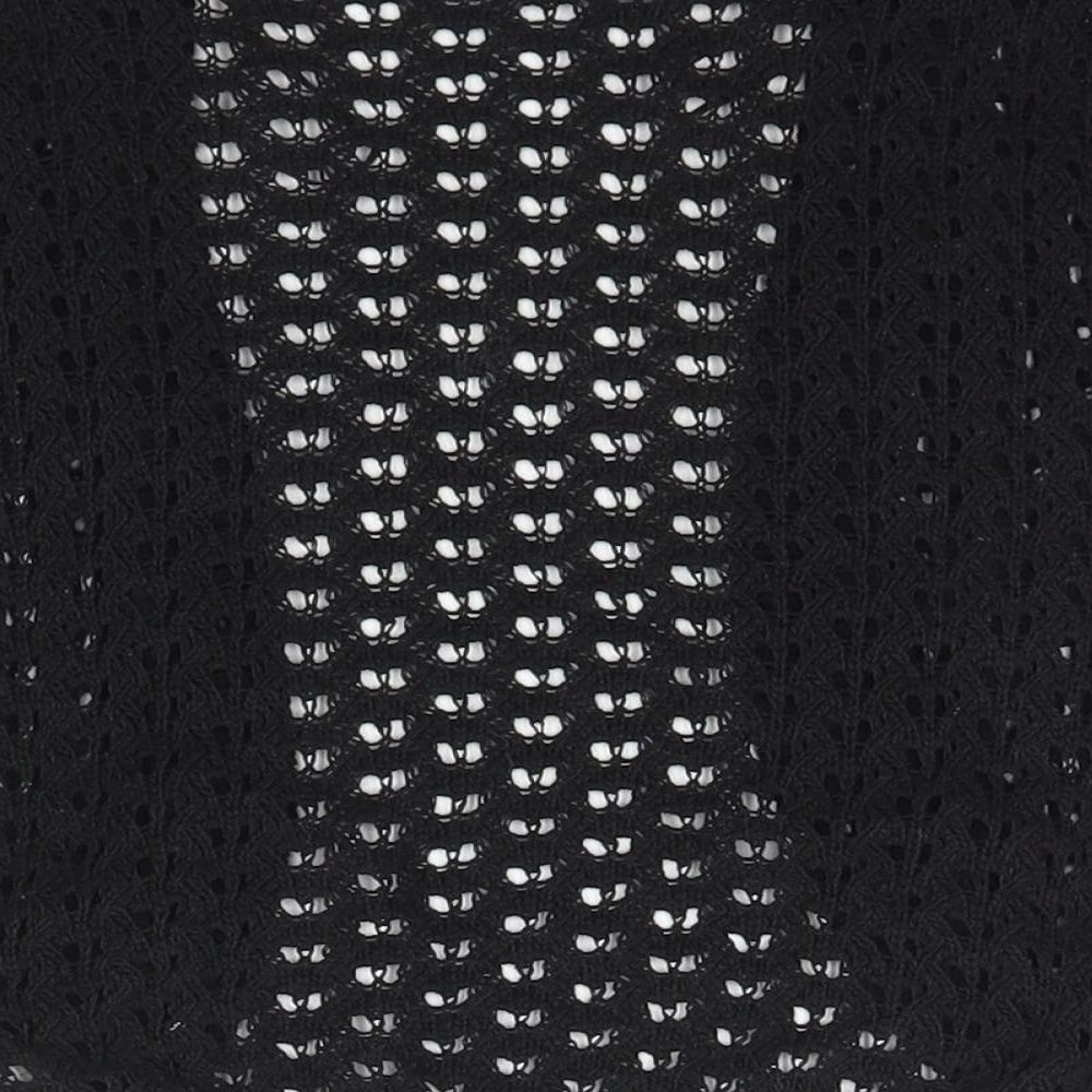 New Look Womens Black V-Neck  Cotton Cape Jumper Size 10