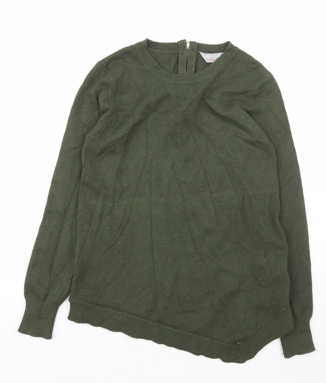 Dorothy Perkins Womens Green Scoop Neck  Viscose Pullover Jumper Size S