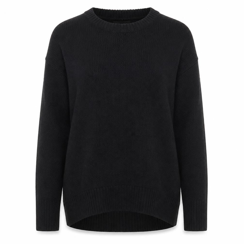 New Look Womens Black Scoop Neck  Acrylic Pullover Jumper Size S