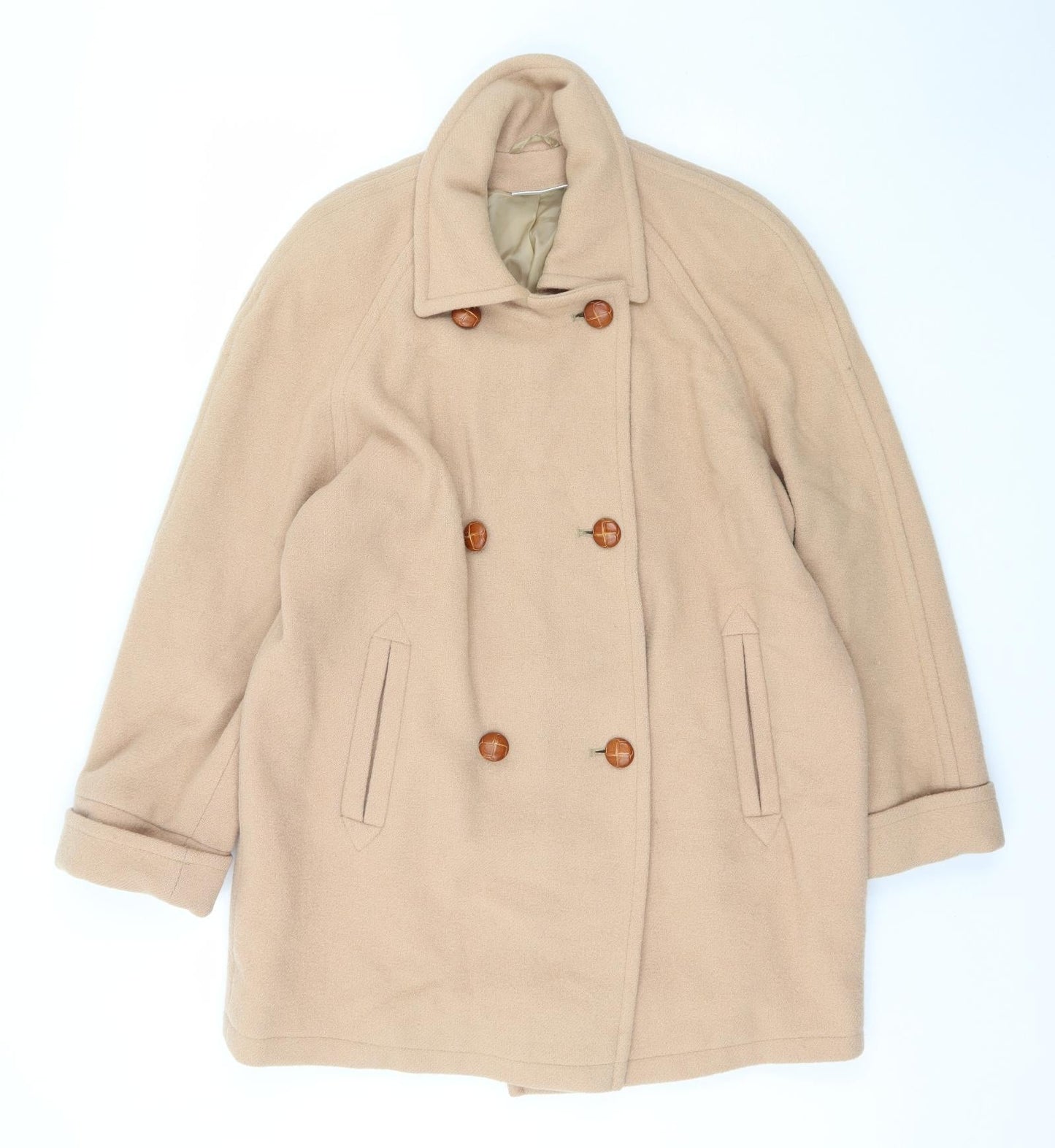 Imagination Womens Beige   Jacket  Size L  Button