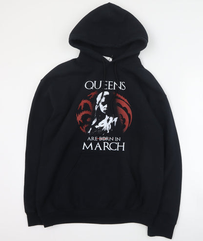 Preloved Gildan Womens Black  Cotton Pullover Hoodie Size M  Pullover - Game of Thrones - Front