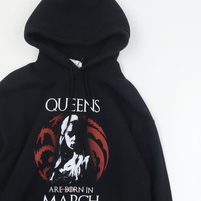 Preloved Gildan Womens Black  Cotton Pullover Hoodie Size M  Pullover - Game of Thrones - Detail