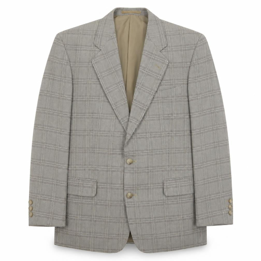 Westbrook Mens Brown Plaid Polyester Jacket Suit Jacket Size L