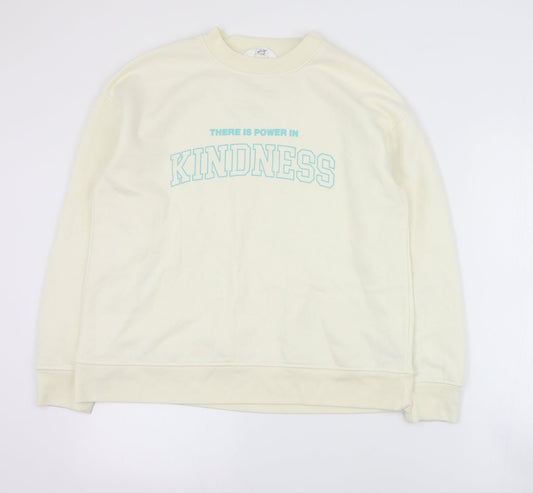 Primark Womens Ivory  Polyester Pullover Sweatshirt Size S  Pullover