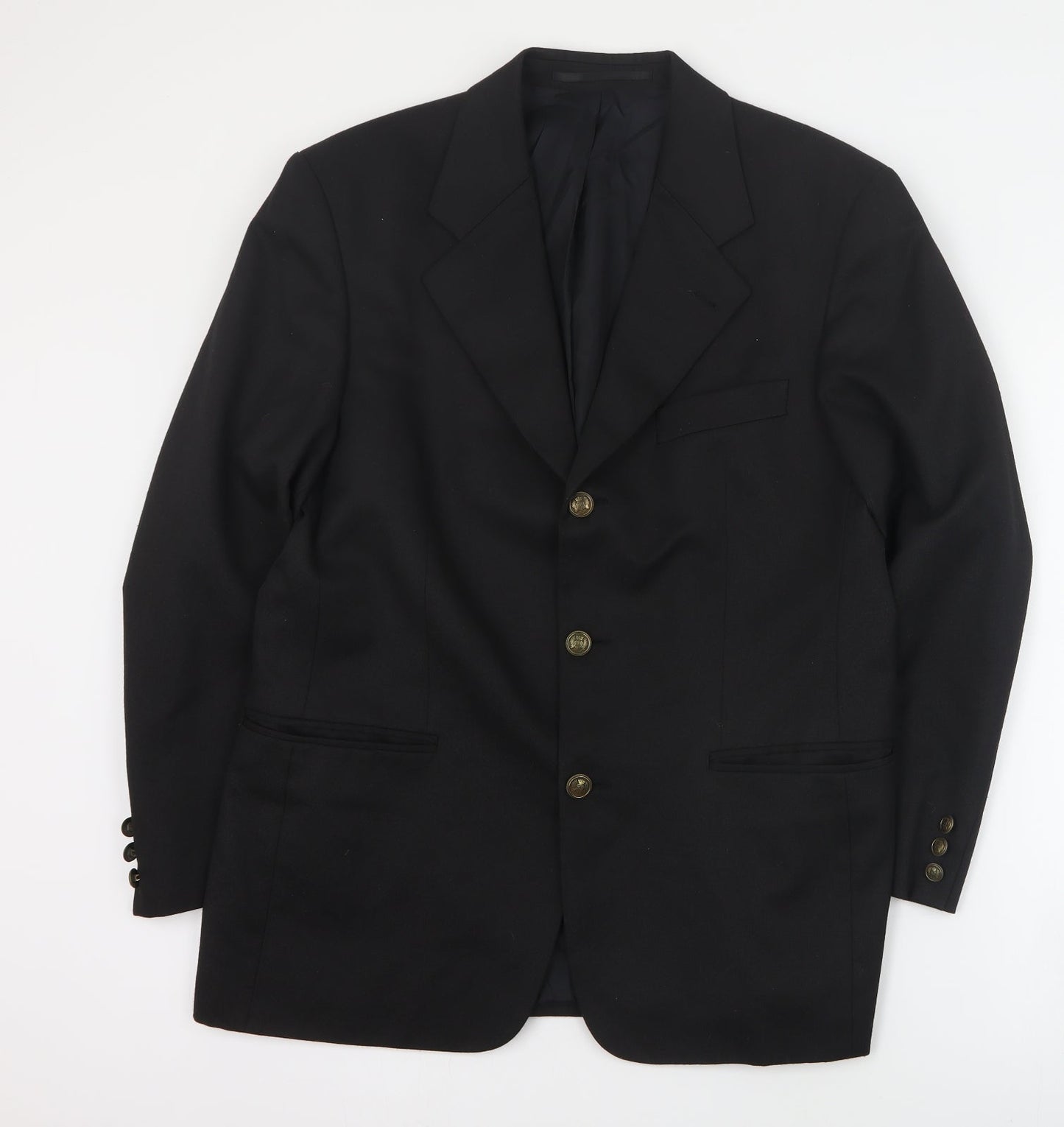 Canada Mens Black  Polyester Jacket Suit Jacket Size M