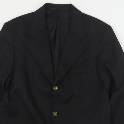 Canada Mens Black  Polyester Jacket Suit Jacket Size M