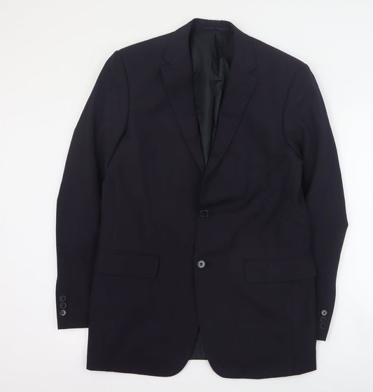 Karl Jackson Mens Blue  Polyester Jacket Suit Jacket Size M