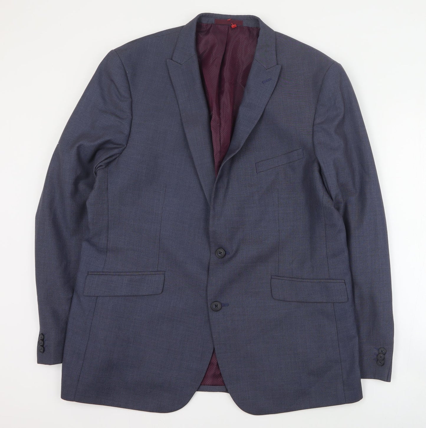 Taylor & Wright Mens Blue  Polyester Jacket Suit Jacket Size XL