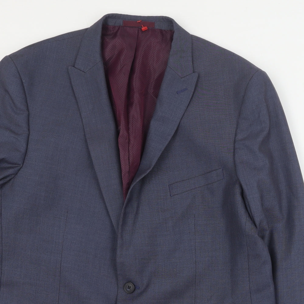 Taylor & Wright Mens Blue  Polyester Jacket Suit Jacket Size XL