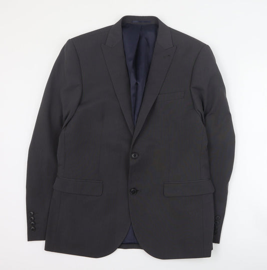 NEXT Mens Grey  Polyester Jacket Suit Jacket Size L