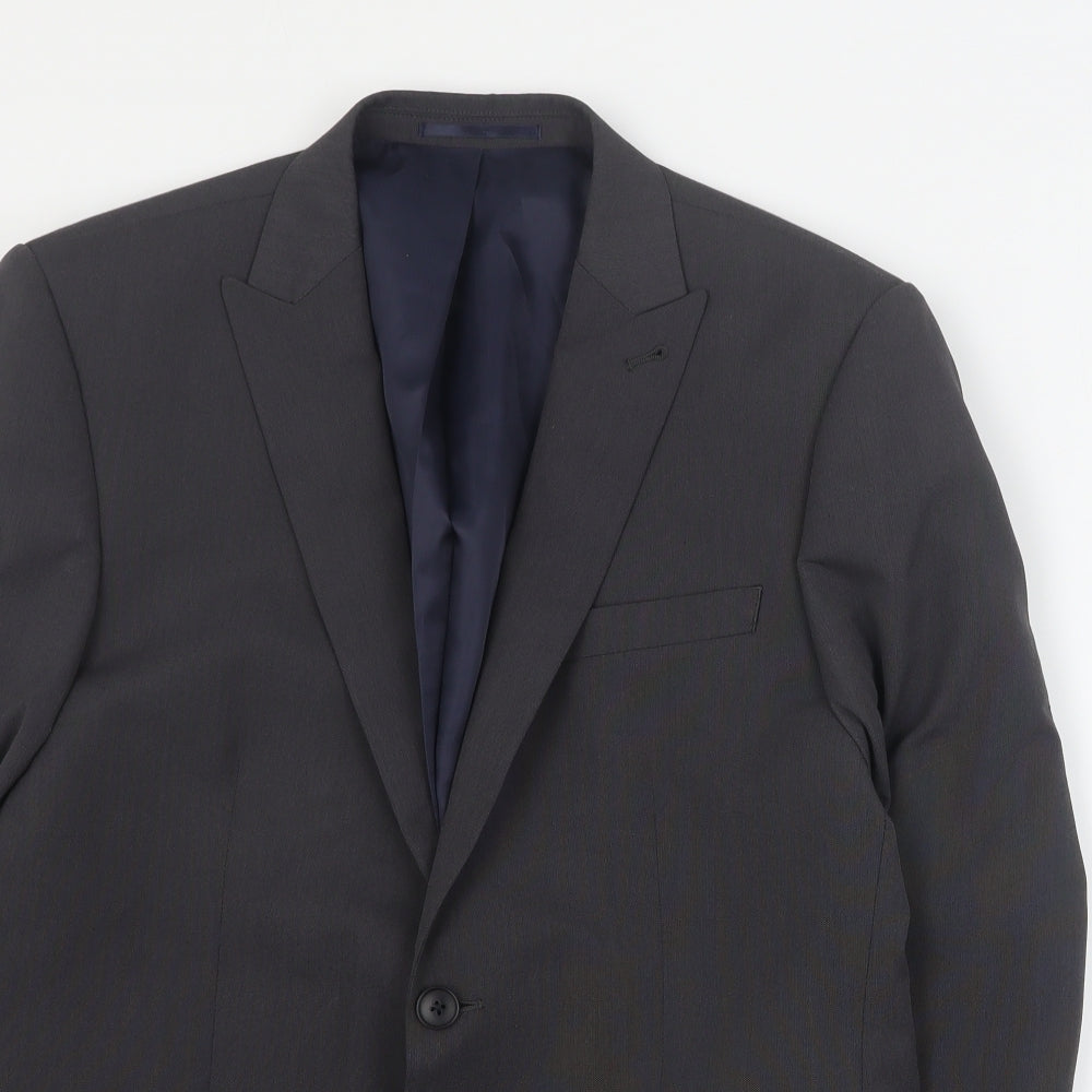 NEXT Mens Grey  Polyester Jacket Suit Jacket Size L