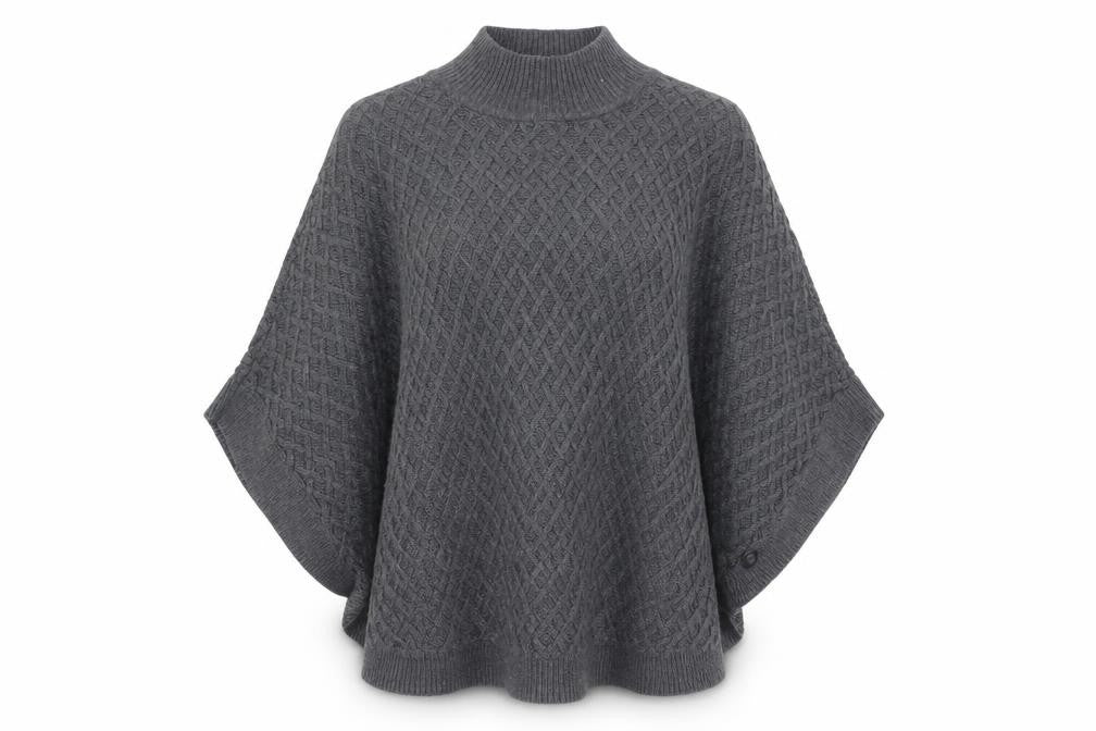 Ameryllis Womens Grey High Neck  Viscose Pullover Jumper Size M