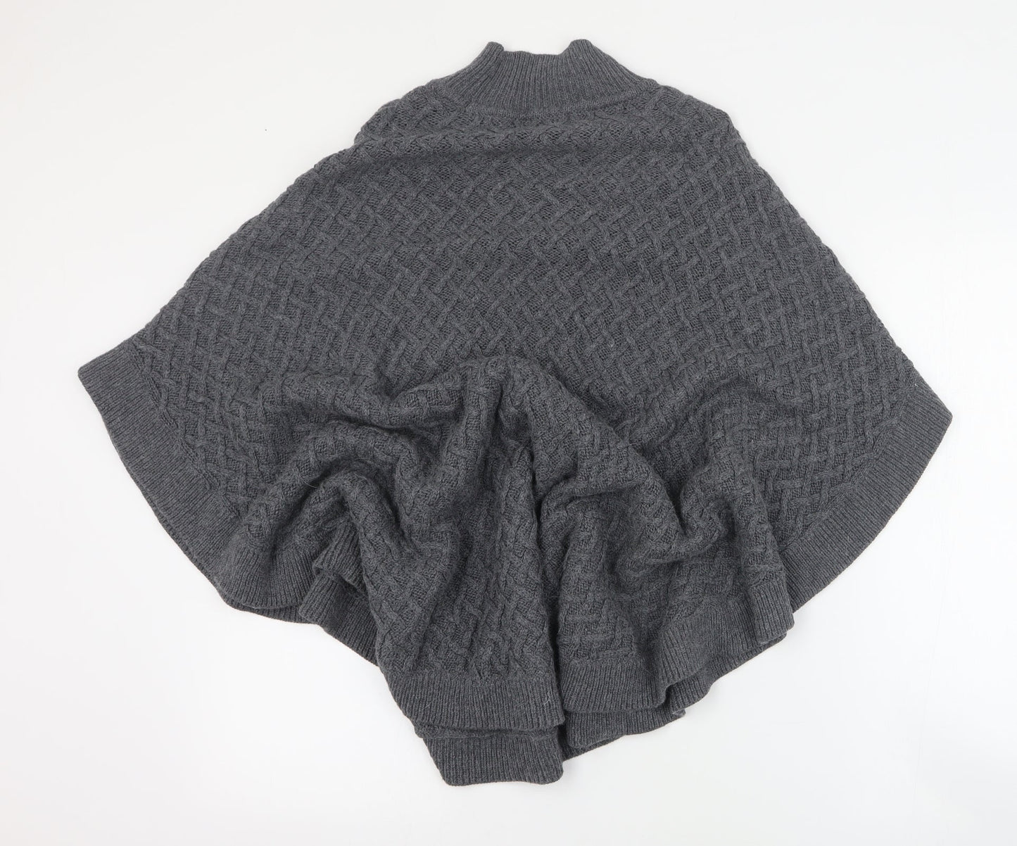 Ameryllis Womens Grey High Neck  Viscose Pullover Jumper Size M