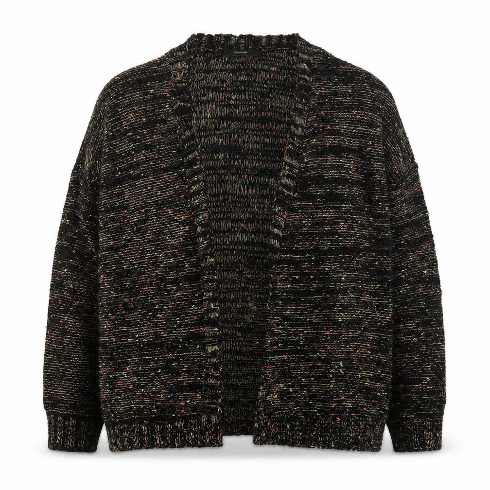 George Womens Black V-Neck  Acrylic Cardigan Jumper Size 8
