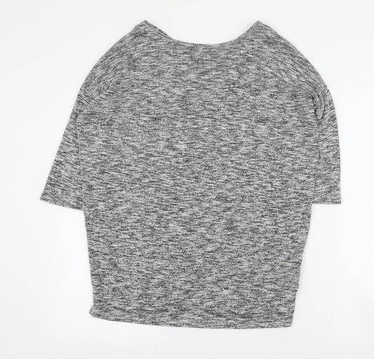New Look Womens Grey Round Neck  Viscose Pullover Jumper Size S