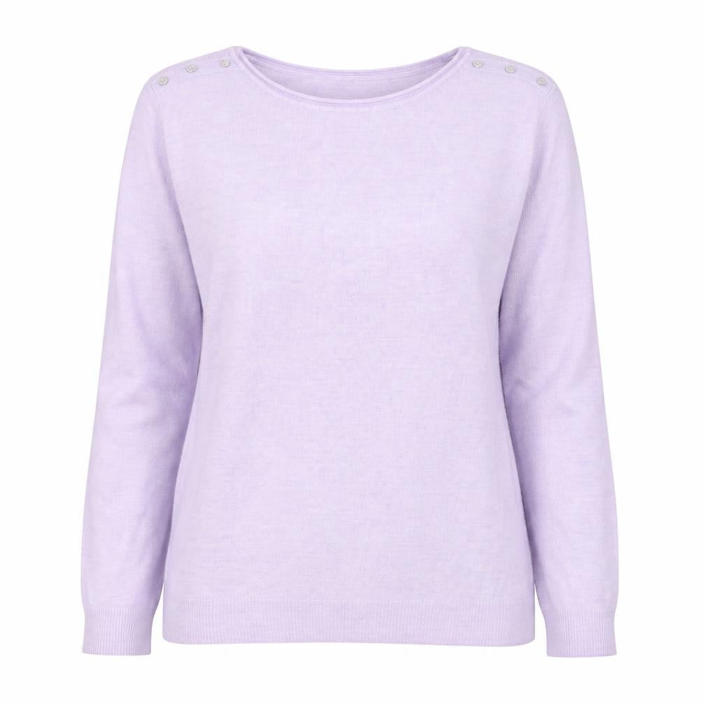 Atmosphere Womens Purple Round Neck  Acrylic Pullover Jumper Size 14