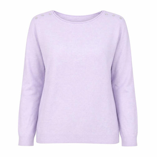 Atmosphere Womens Purple Round Neck  Acrylic Pullover Jumper Size 14