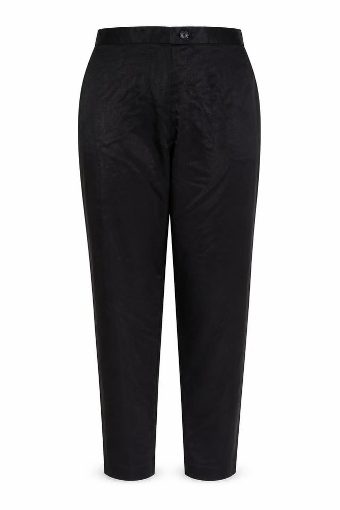 Preworn Womens Black  Viscose Trousers  Size 14 L31 in Regular Button
