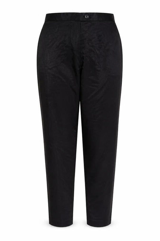 Preworn Womens Black  Viscose Trousers  Size 14 L31 in Regular Button