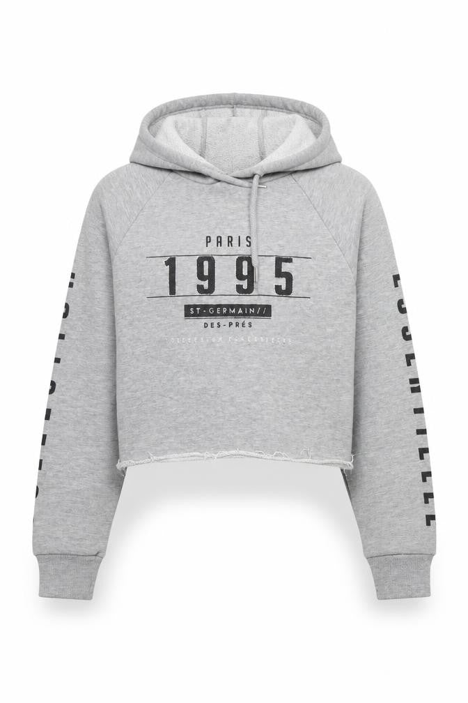 New Look Girls Grey  Cotton Pullover Hoodie Size 10 Years  Pullover - 1995