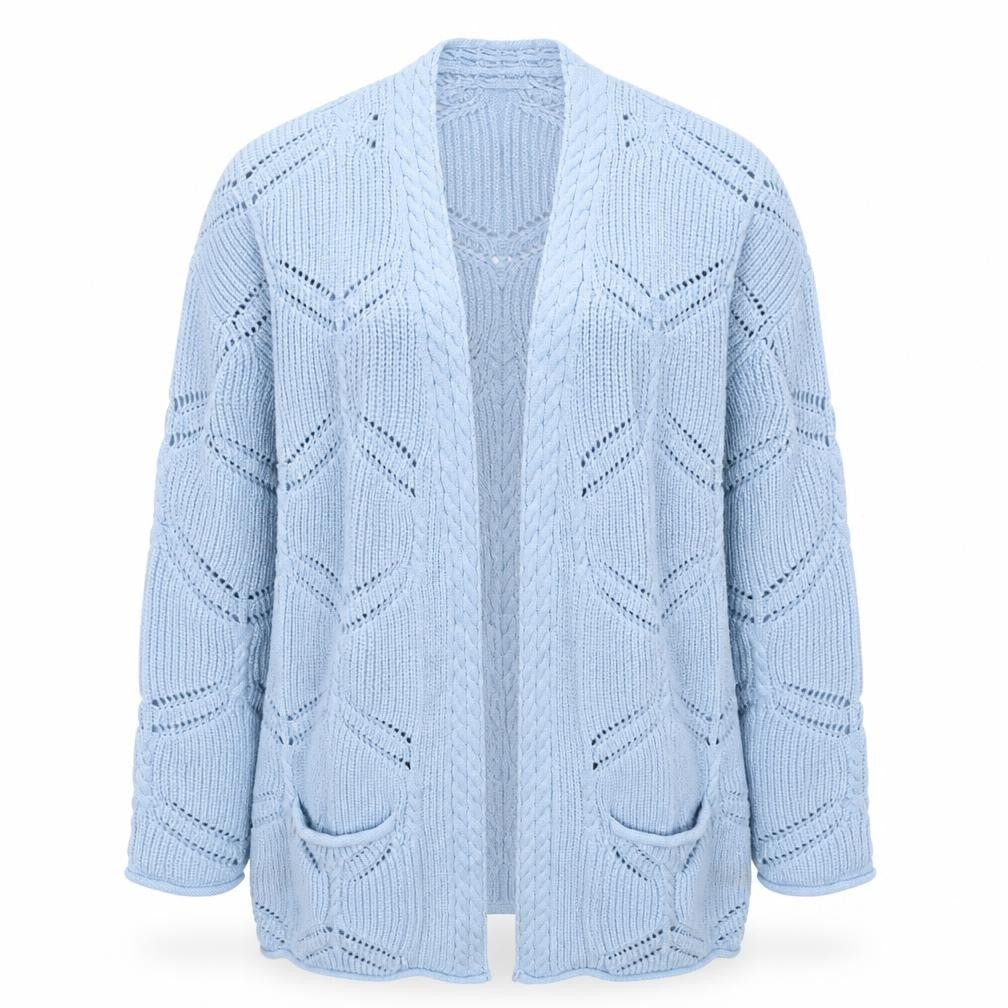 Kaleidoscope Womens Blue V-Neck  Viscose Cardigan Jumper Size 12