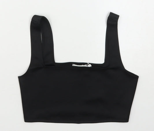 Florence Club Womens Black  Polyester Cropped Tank Size 10 Square Neck