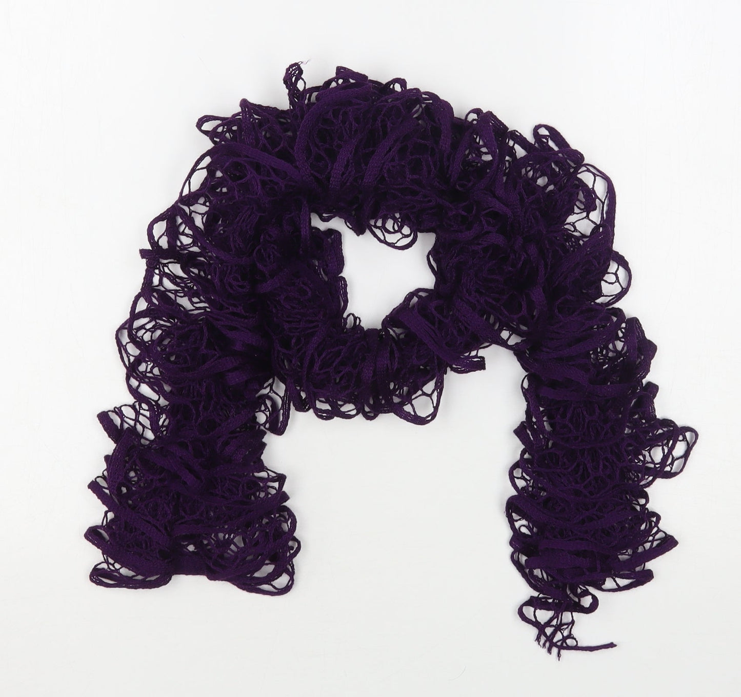 Preworn Womens Purple  Polyester  Scarf