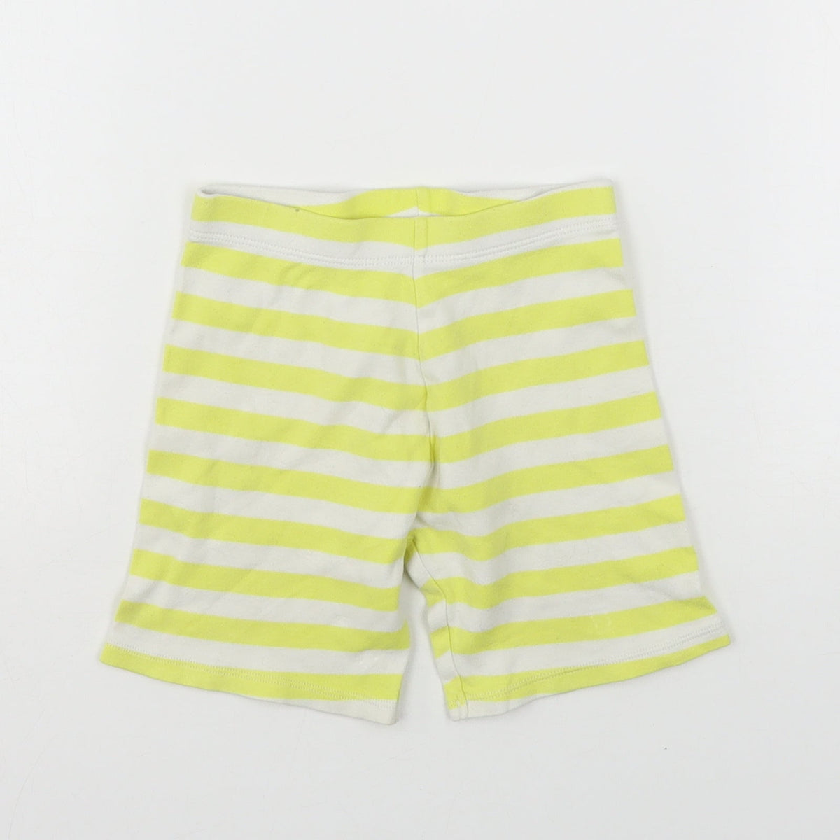 F&F Girls Yellow Striped Cotton Biker Shorts Size 2-3 Years  Regular