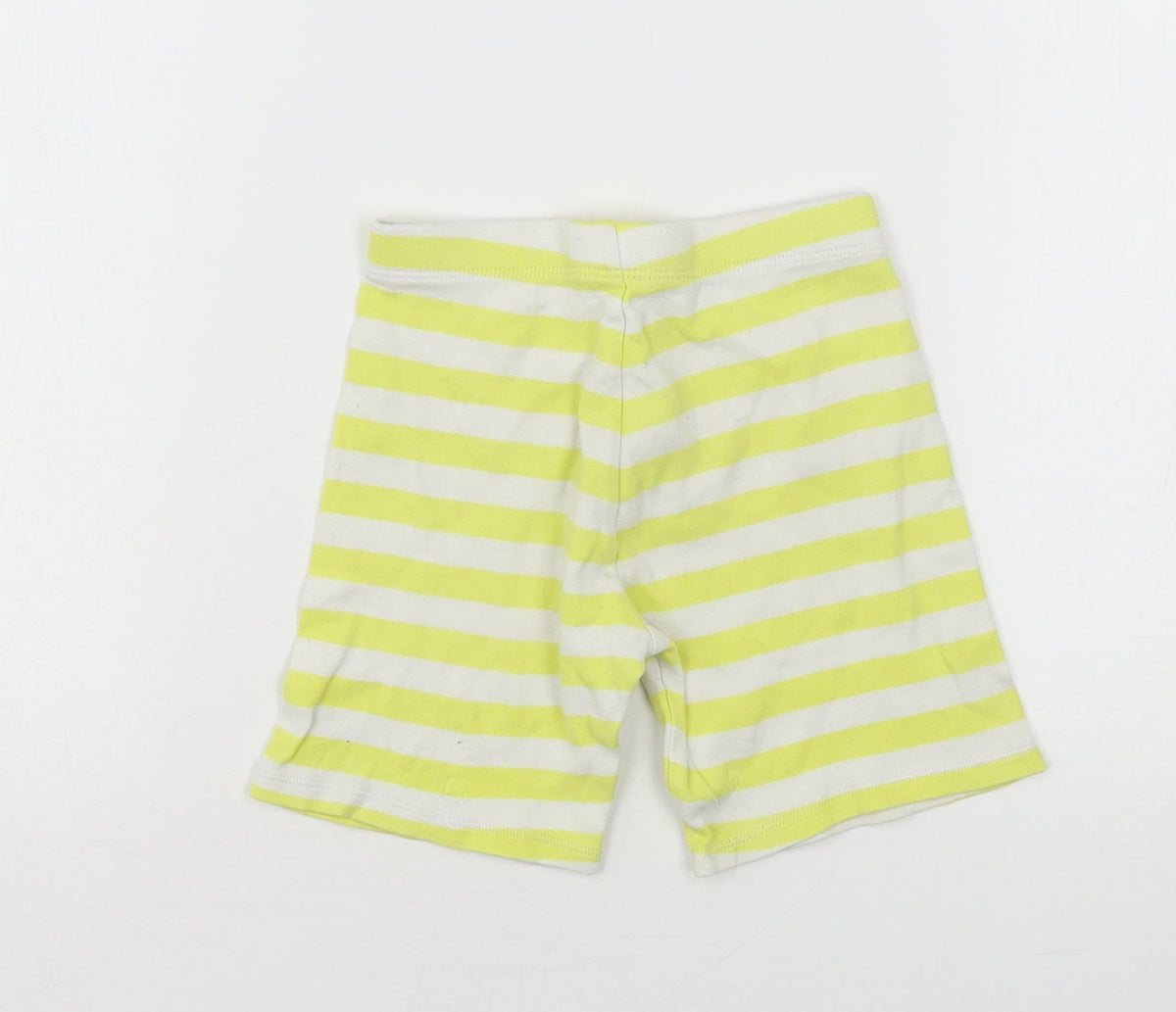 F&F Girls Yellow Striped Cotton Biker Shorts Size 2-3 Years  Regular