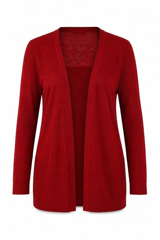 Per Una Womens Red V-Neck  Viscose Cardigan Jumper Size 8