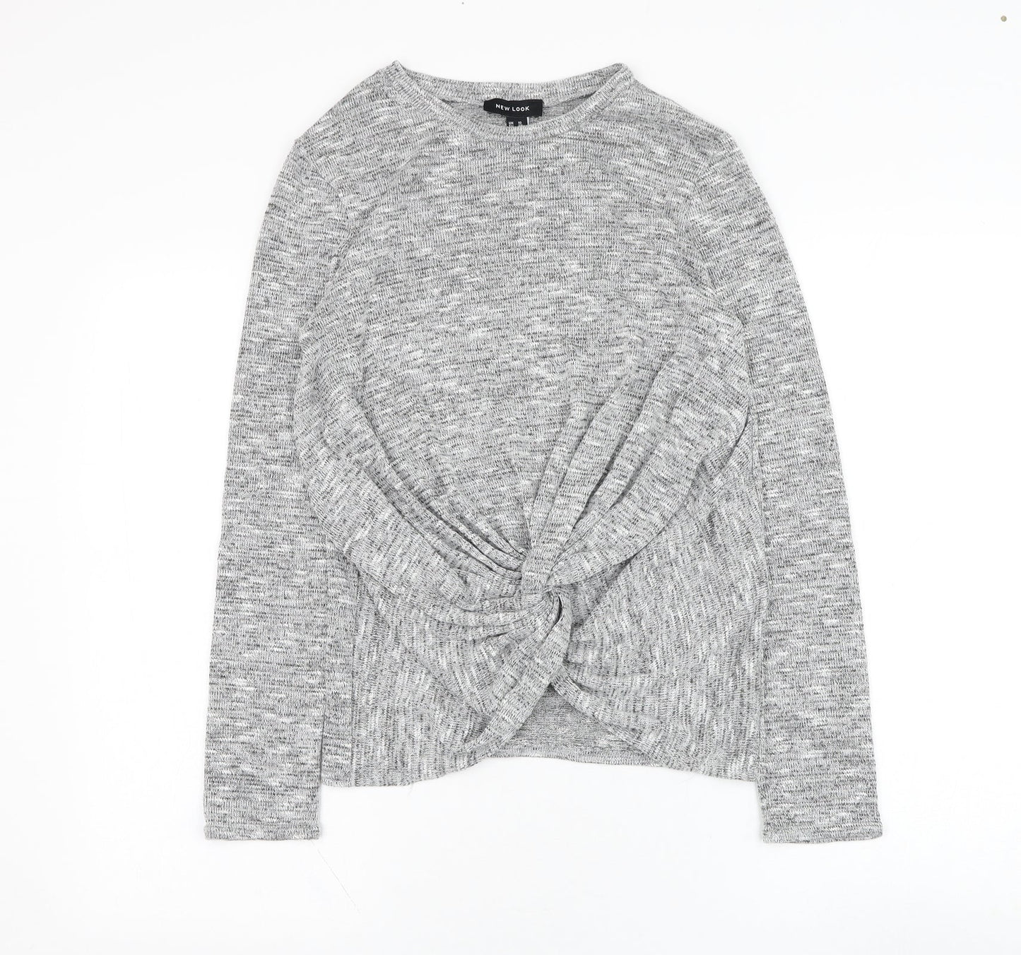 New Look Womens Grey Round Neck  Polyester Pullover Jumper Size 10