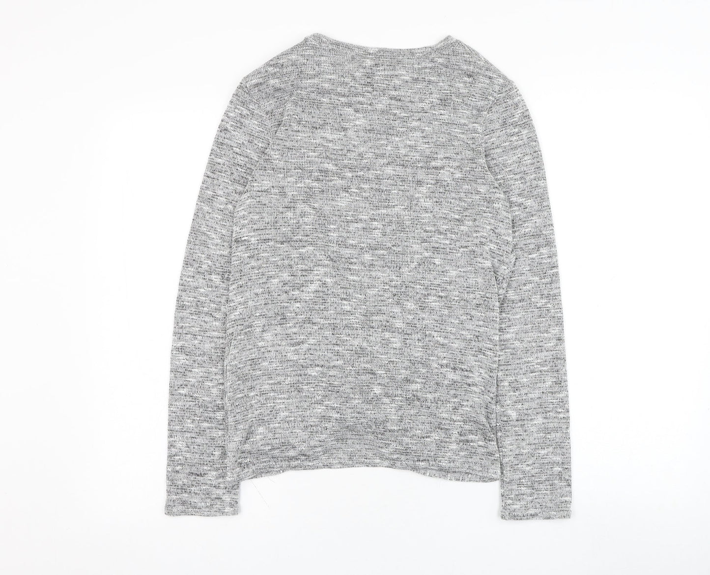 New Look Womens Grey Round Neck  Polyester Pullover Jumper Size 10