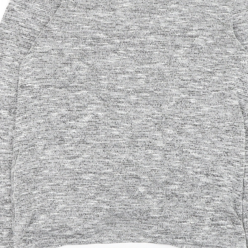 New Look Womens Grey Round Neck  Polyester Pullover Jumper Size 10