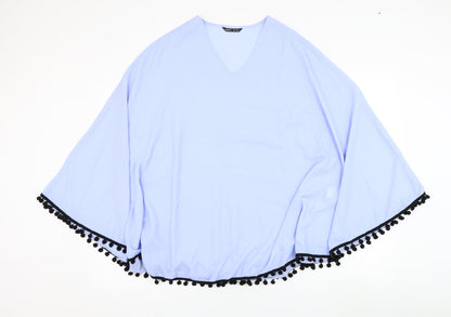 SHEIN Womens Blue   Jacket Poncho Size S