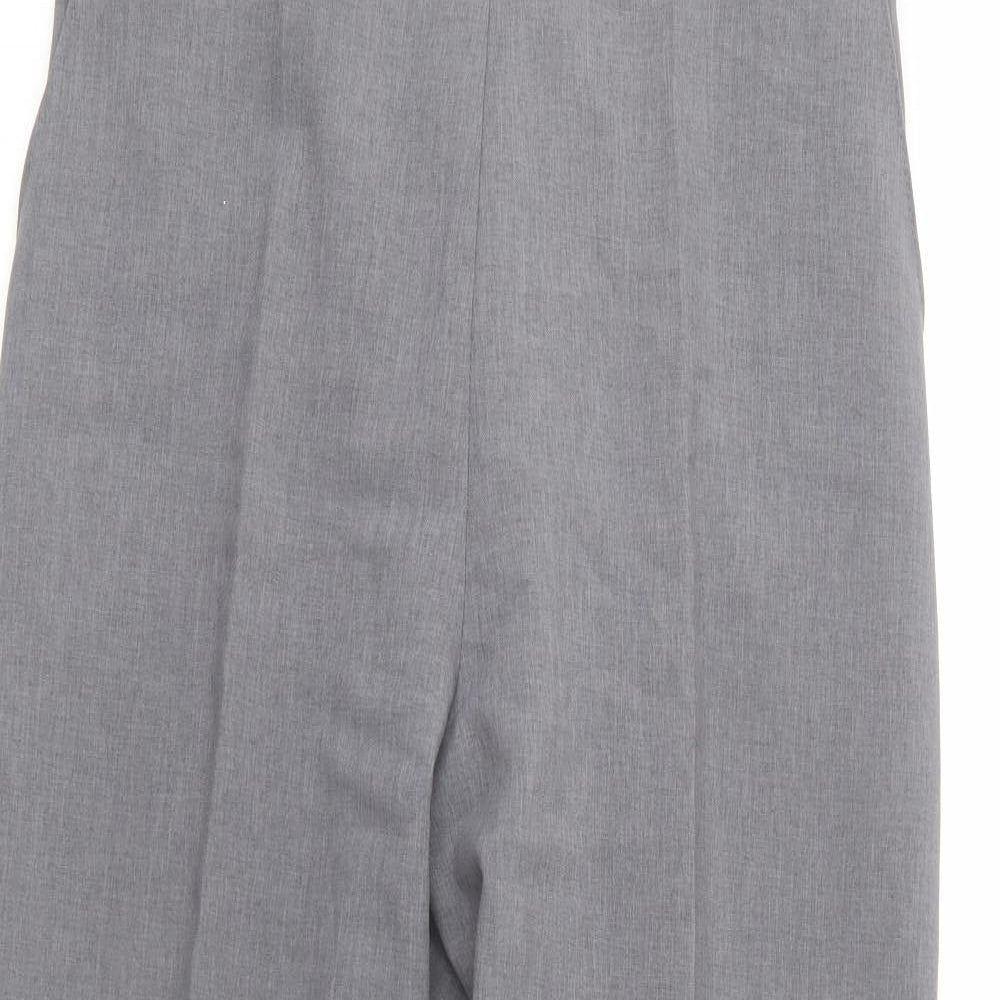 Preworn Womens Grey  Polyester Trousers  Size 14 L24 in Regular