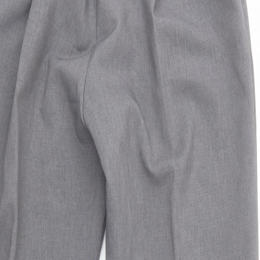 Preworn Womens Grey  Polyester Trousers  Size 14 L24 in Regular