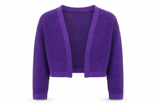 Bonmarché Womens Purple V-Neck Viscose Cardigan Jumper Size S