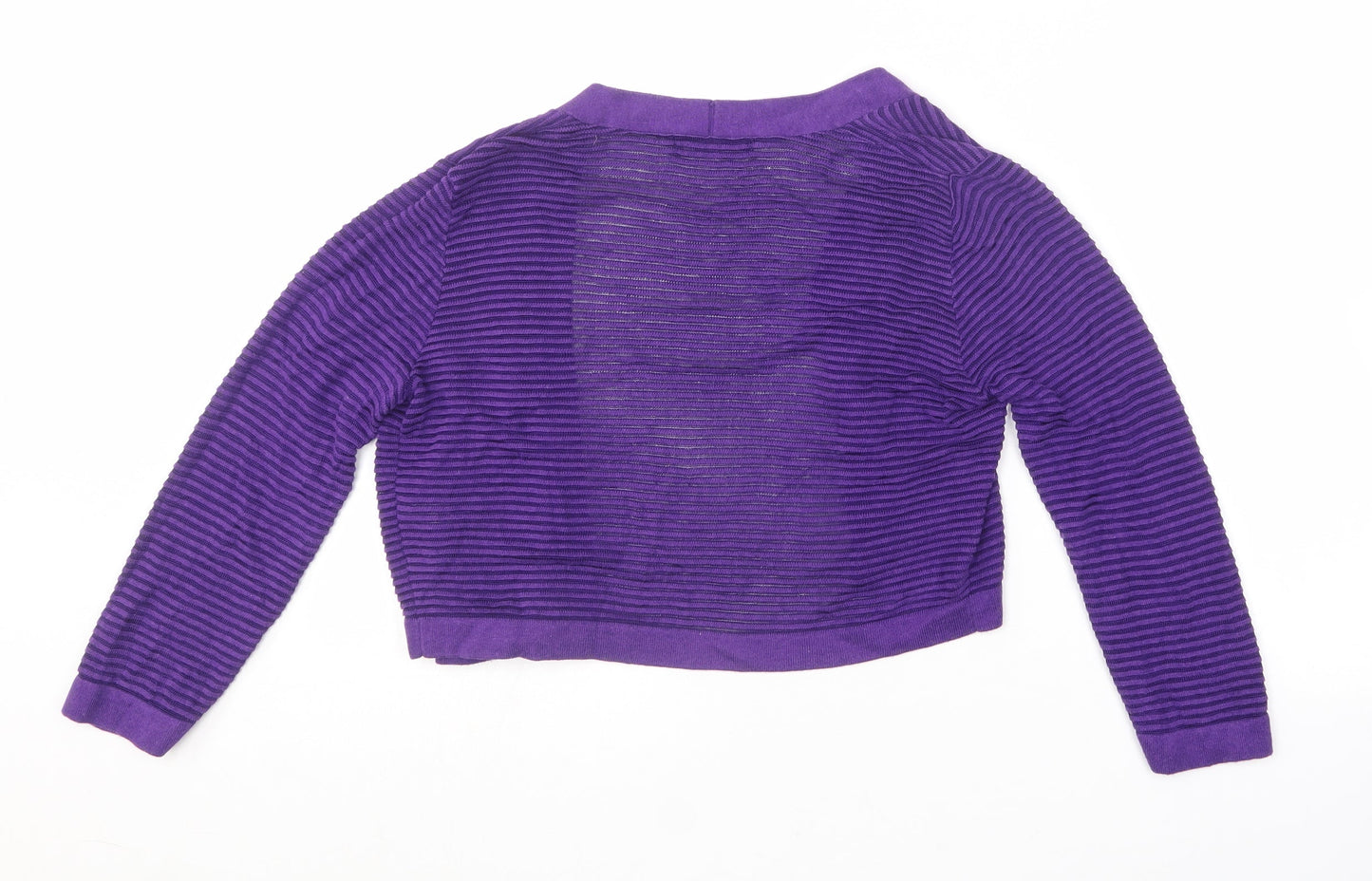 Bonmarché Womens Purple V-Neck  Viscose Cardigan Jumper Size S