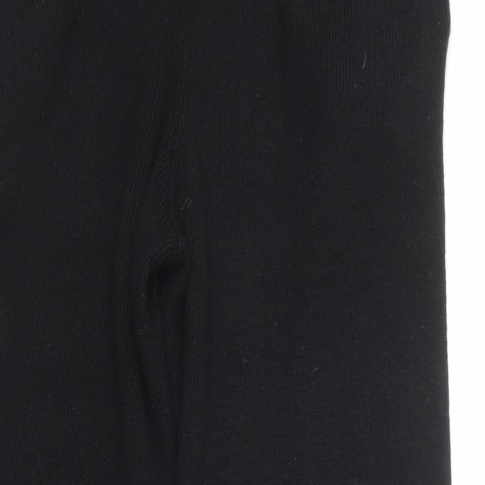 Boohoo Womens Black  Polyester Jogger Trousers Size M L24.5 in Regular