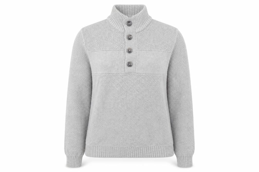 IZOD Womens Grey Roll Neck  Cotton Pullover Jumper Size S
