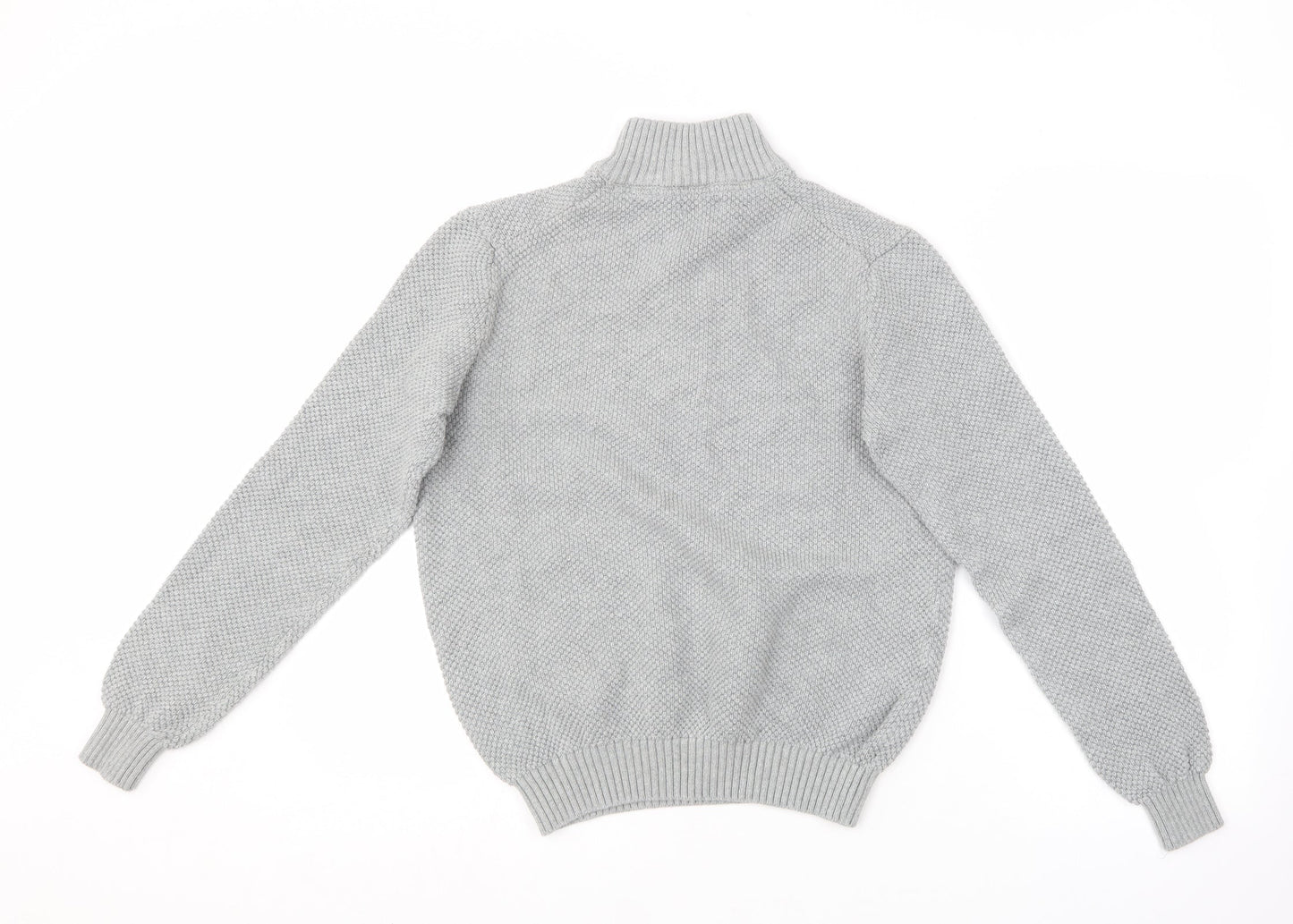 IZOD Womens Grey Roll Neck  Cotton Pullover Jumper Size S