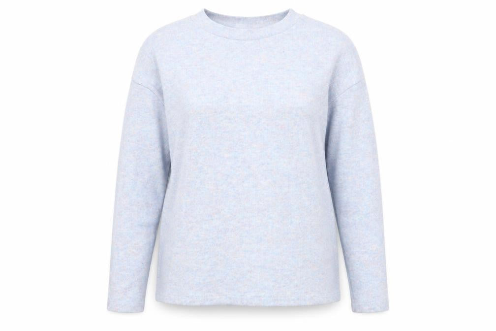F&F Womens Blue Round Neck  Polyester Pullover Jumper Size 10