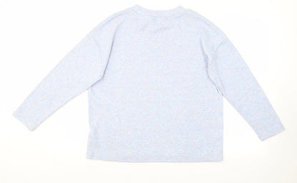 F&F Womens Blue Round Neck  Polyester Pullover Jumper Size 10