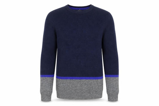 Marks & Spencer Mens Blue Round Neck  Polyester Pullover Jumper Size S