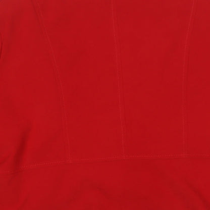 EWM Womens Red   Jacket Blazer Size 6  Zip