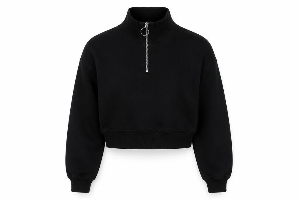 Divided Womens Black  Cotton Henley Sweatshirt Size XS