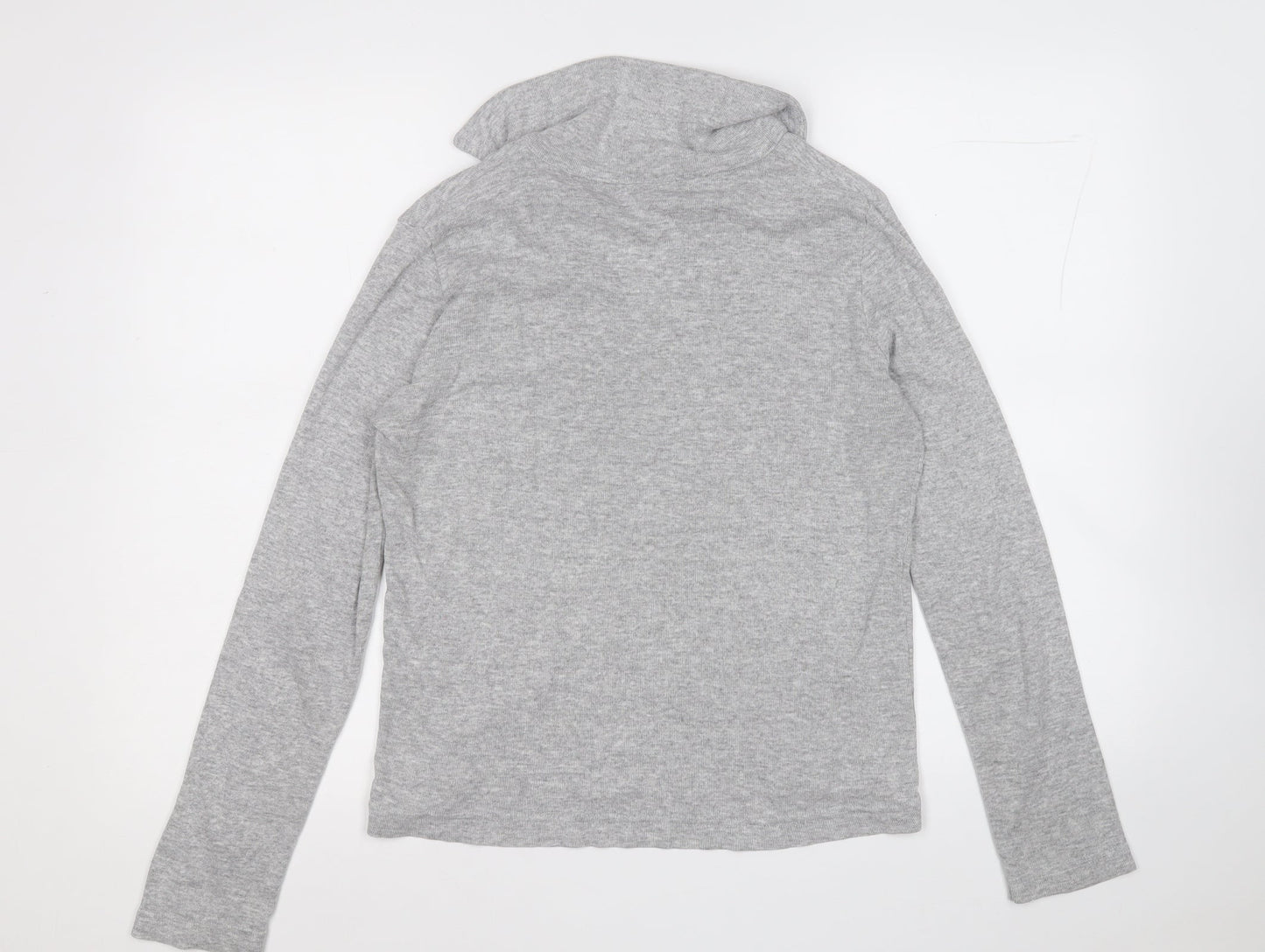 JFW Womens Grey V-Neck  Acrylic Pullover Jumper Size 14