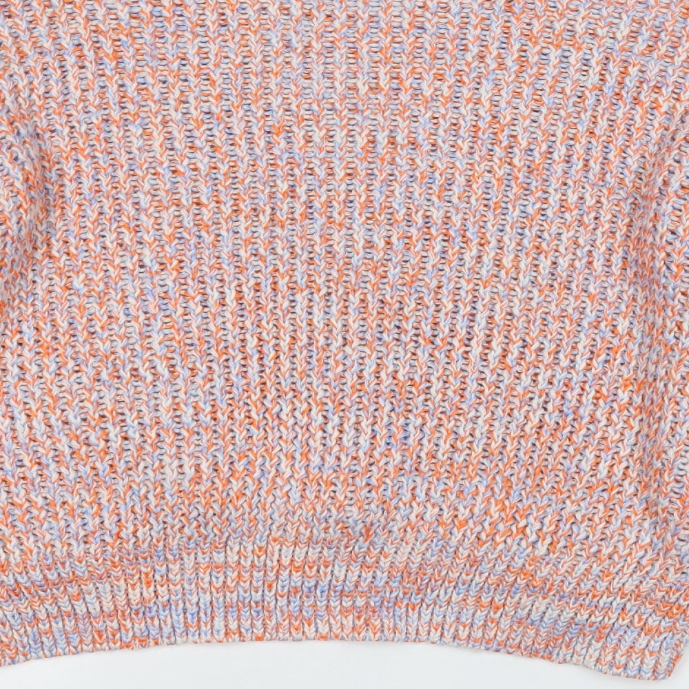 H&M Womens Orange Round Neck  Acrylic Pullover Jumper Size M