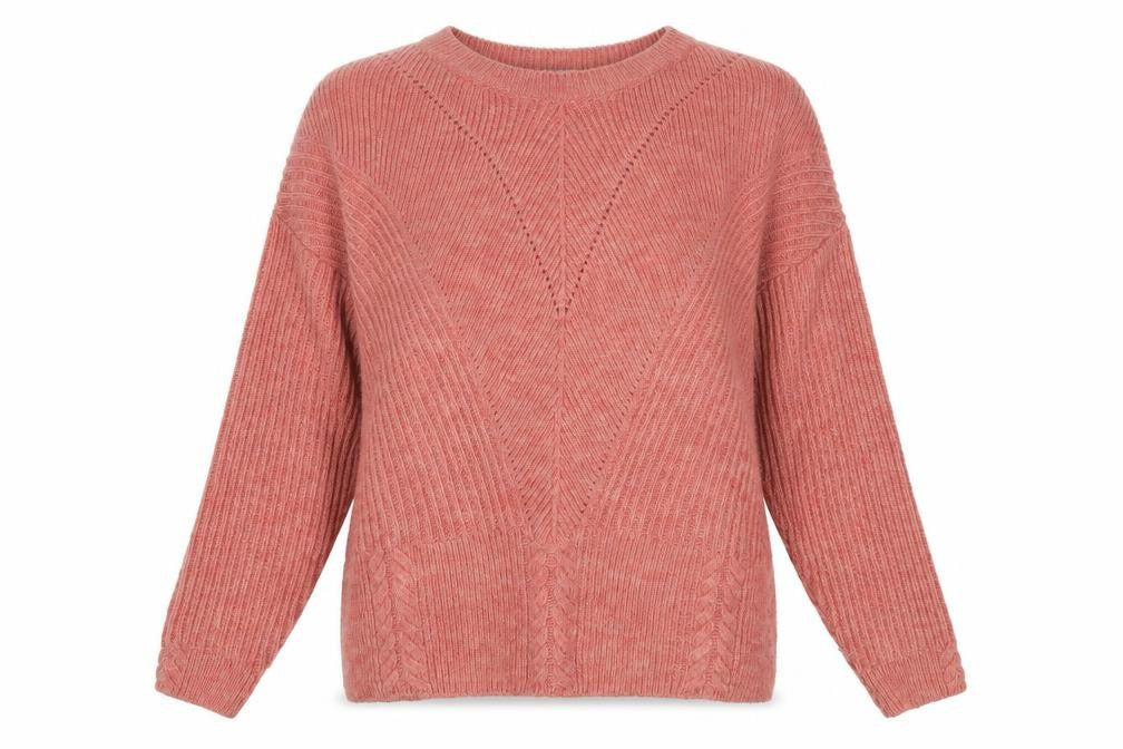 George Womens Red Round Neck  Acrylic Pullover Jumper Size 12